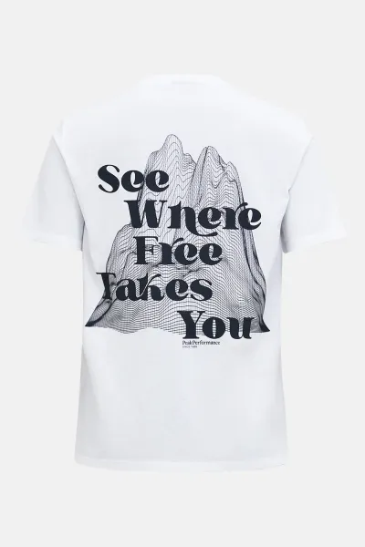 Tričko Peak Performance W Explore Graphic Tee White