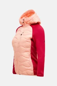 Bunda Peak Performance W Helium Down Hybrid Hood Peach Fuzz