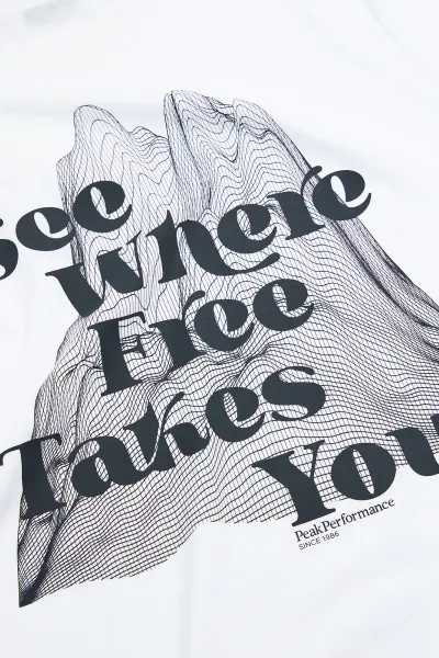 Tričko Peak Performance W Explore Graphic Tee White