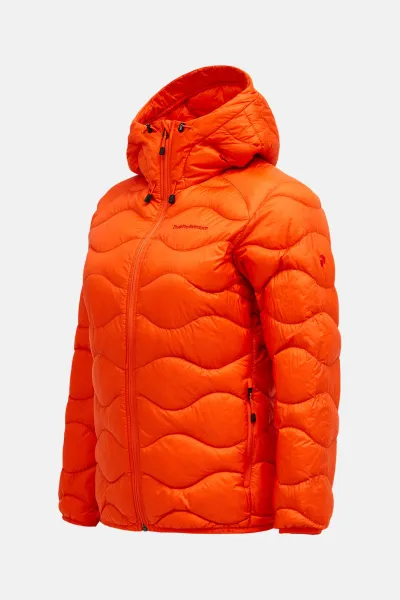 Bunda Peak Performance W Helium Down Hood Jacket Solar Burst