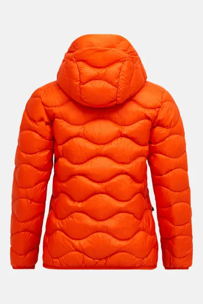 Bunda Peak Performance W Helium Down Hood Jacket Solar Burst