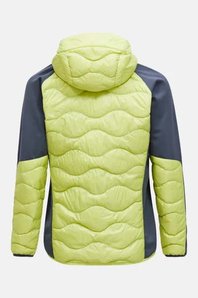 Bunda Peak Performance M Helium Down Hybrid Hood Crystal Green