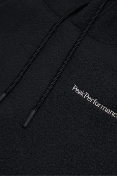 Mikina Peak Performance M Fleece Hood Black