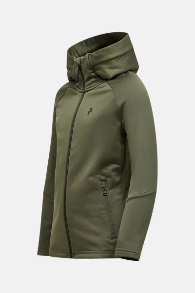 Mikina Peak Performance Jr Rider Essentials Zip Hue Shadow Pine Needle