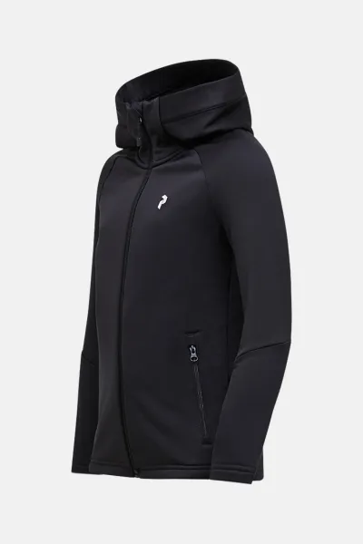 Mikina Peak Performance Jr Rider Essentials Zip Hue Shadow Black