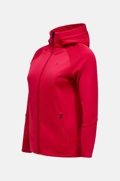 Mikina Peak Performance W Rider Essentials Zip Houe Shadow Tech Burgundy