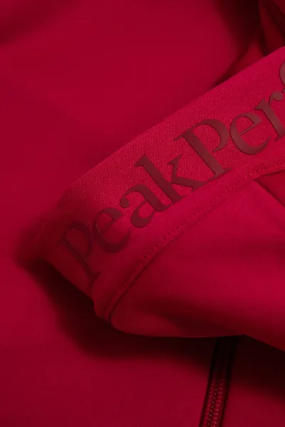 Mikina Peak Performance W Rider Essentials Zip Houe Shadow Tech Burgundy