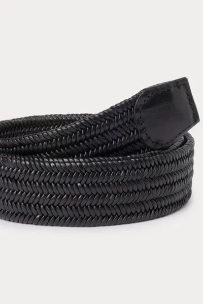 Opasok Hackett London Tubulr Crd Plait Blt Black