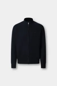 Sveter Hackett London Lambswool Fzip Midnight Blue
