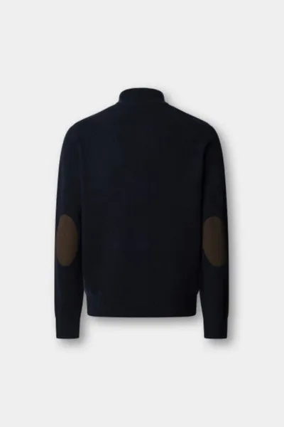 Sveter Hackett London Lambswool Fzip Midnight Blue