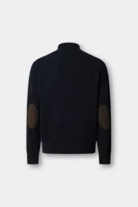 Sveter Hackett London Lambswool Fzip Midnight Blue
