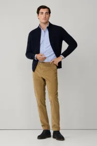 Sveter Hackett London Lambswool Fzip Midnight Blue