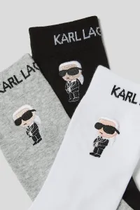 Ponožky Karl Lagerfeld Ikon Socks Black/White/Grey