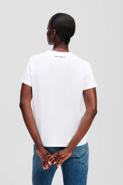 Tričko Karl Lagerfeld Ikon Rs Duo T-Shirt White