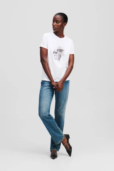 Tričko Karl Lagerfeld Ikon Rs Duo T-Shirt White