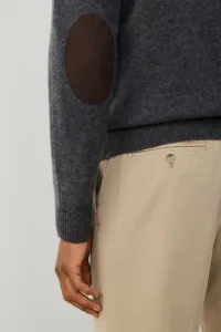 Sveter Hackett London Lambswool Fzip Charcoal Grey