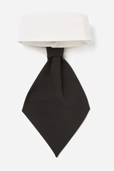 Golier Karl Lagerfeld K/Essential Collar And Tie White/Black