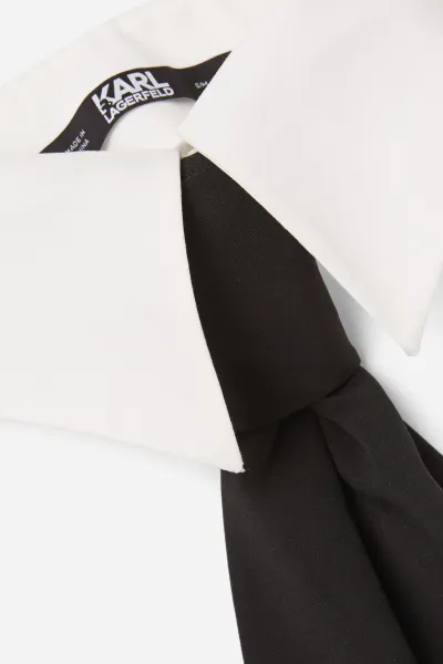 Golier Karl Lagerfeld K/Essential Collar And Tie White/Black