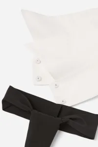 Golier Karl Lagerfeld K/Essential Collar And Tie White/Black