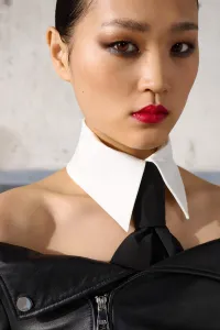 Golier Karl Lagerfeld K/Essential Collar And Tie White/Black