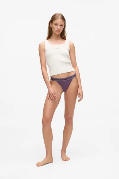 Spodná Bielizeň Karl Lagerfeld Logo Brazilian Multiband Windsorwine-Etherea-Violet