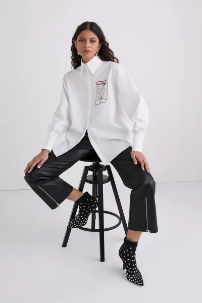 Košeľa Karl Lagerfeld Karl Series Poplin Shirt White