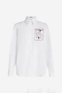 Košeľa Karl Lagerfeld Karl Series Poplin Shirt White