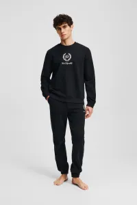 Tepláky Karl Lagerfeld Hotel Karl Crest Sweatpants Black