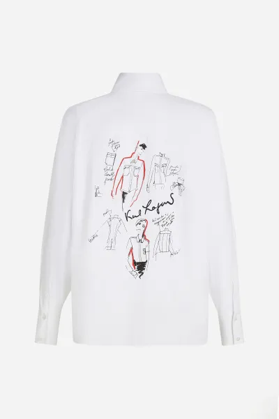 Košeľa Karl Lagerfeld Karl Series Poplin Shirt White