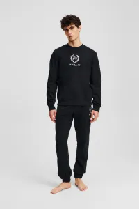 Mikina Karl Lagerfeld Hotel Karl Crest Sweatshirt Black