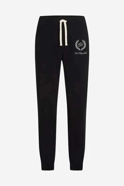 Tepláky Karl Lagerfeld Hotel Karl Crest Sweatpants Black