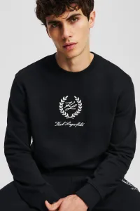 Mikina Karl Lagerfeld Hotel Karl Crest Sweatshirt Black