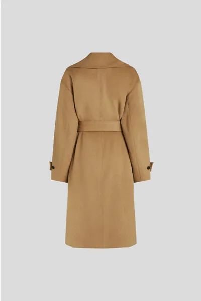Kabát Karl Lagerfeld Soft Wool Coat Nougat