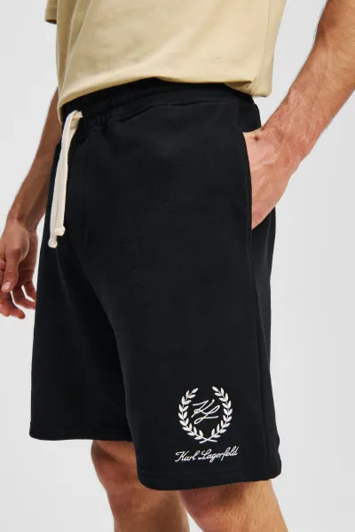Teplákové Šortky Karl Lagerfeld Hotel Karl Crest Sweatshorts Black