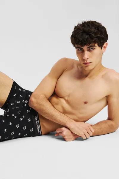 Boxerky Karl Lagerfeld 3-pak čierna farba, A3M47008