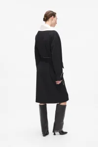 Kabát Karl Lagerfeld Soft Wool Coat White/Black