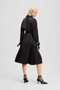 Kabát Karl Lagerfeld Fluid Trench Coat Black
