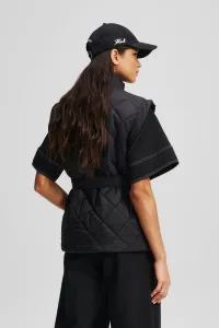 Vesta Karl Lagerfeld Lightweight Quilted Gilet Black
