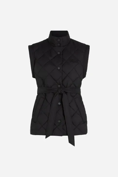 Vesta Karl Lagerfeld Lightweight Quilted Gilet Black