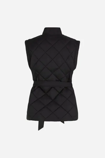 Vesta Karl Lagerfeld Lightweight Quilted Gilet Black