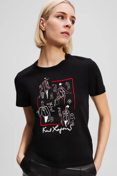 Tričko Karl Lagerfeld Karl Series T-Shirt Black