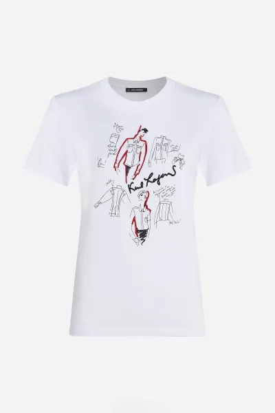 Tričko Karl Lagerfeld Karl Series T-Shirt White