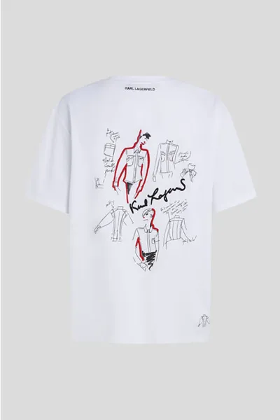 Tričko Karl Lagerfeld Karl Series Oversized T-Shirt White