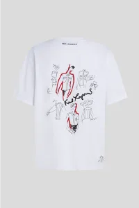 Tričko Karl Lagerfeld Karl Series Oversized T-Shirt White