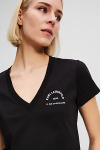 Tričko Karl Lagerfeld Rsg V-Neck T-Shirt Black