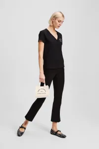 Tričko Karl Lagerfeld Rsg V-Neck T-Shirt Black
