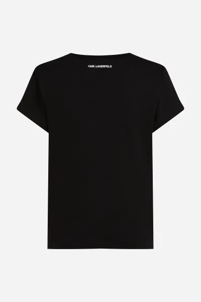 Tričko Karl Lagerfeld Rsg V-Neck T-Shirt Black