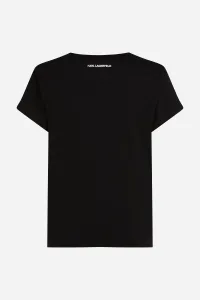 Tričko Karl Lagerfeld Rsg V-Neck T-Shirt Black