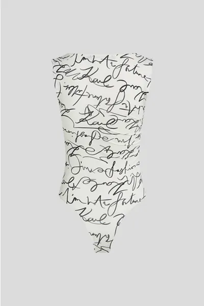 Body Karl Lagerfeld Soft Gathered Body Scribble Aop