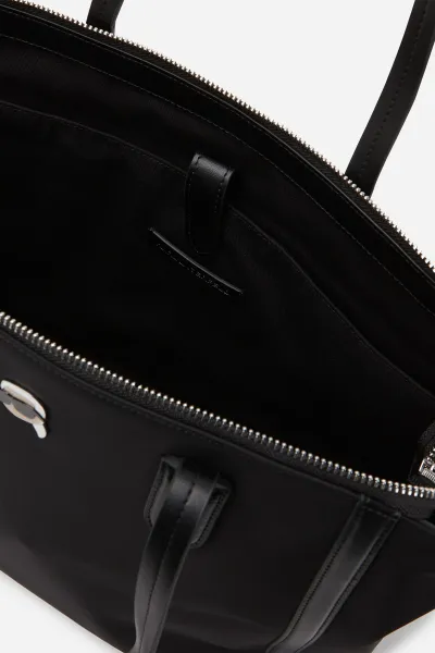 Kabelka Karl Lagerfeld Ikon Nylon E/W Tote Black
